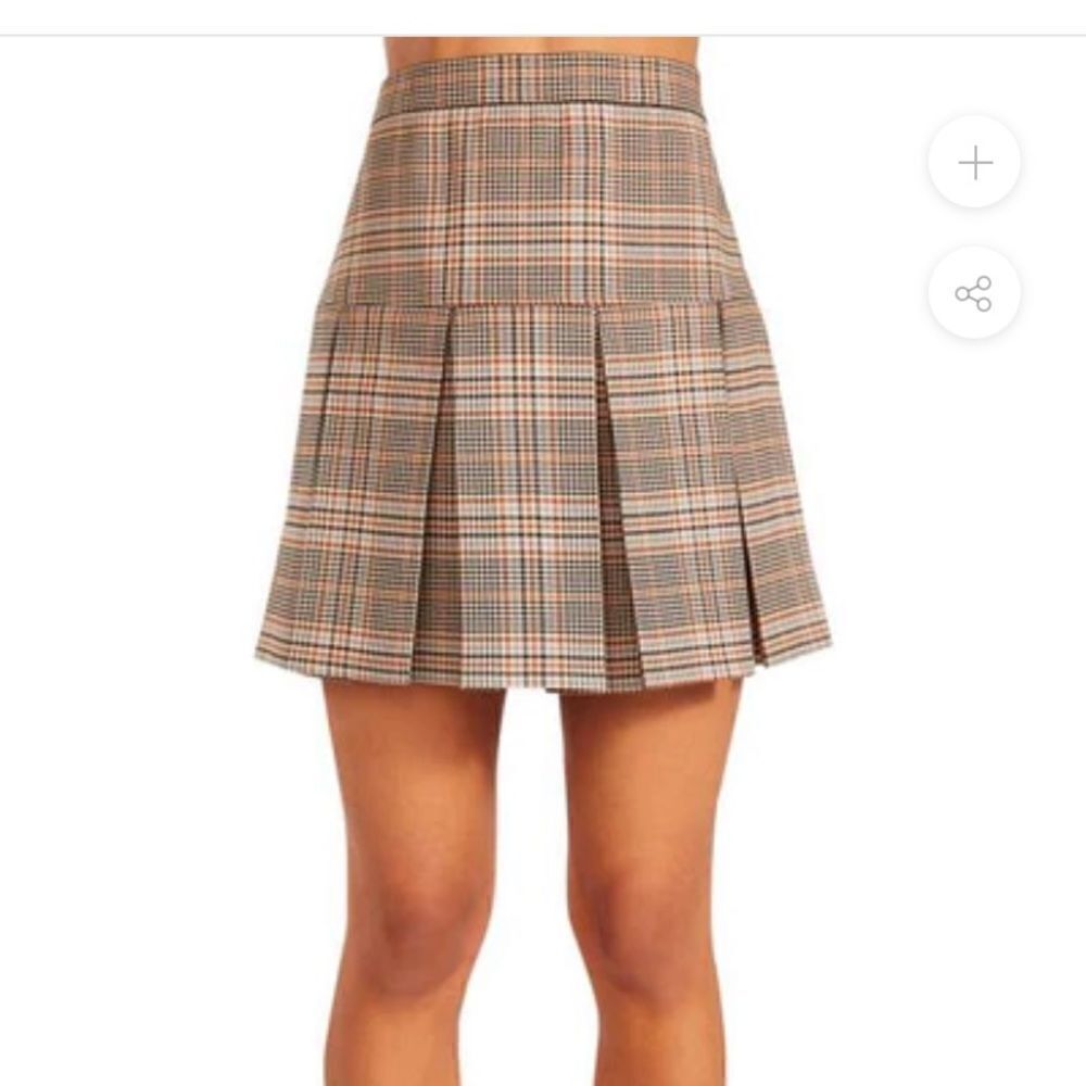 BB Dakota by Steve Madden Brown  Check The Time Mini Skirt Brown Size 8